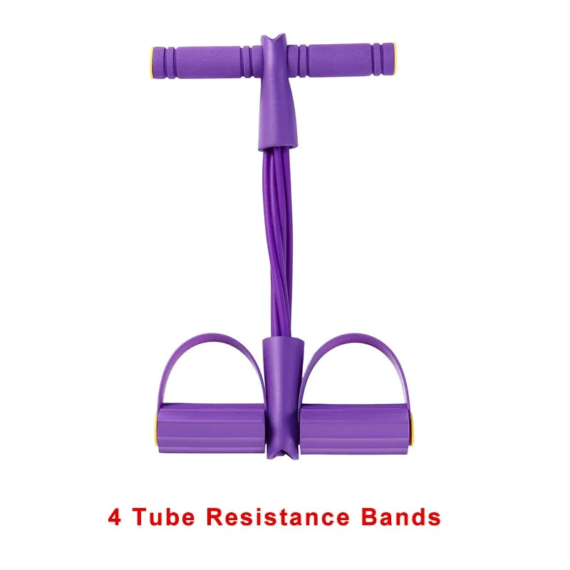 Tensor de Bandas de Resistencia 4 Niveles – Fitness en Casa para Abdomen, Yoga y Musculación