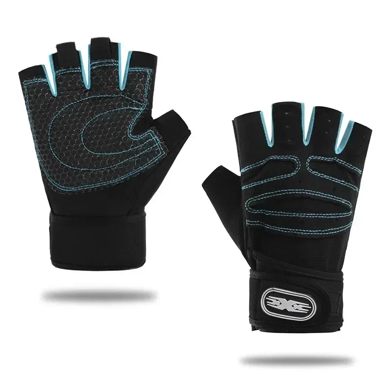Guantes de Gimnasio Sin Dedos – Agarre Máximo para Crossfit, Pesas y Ciclismo