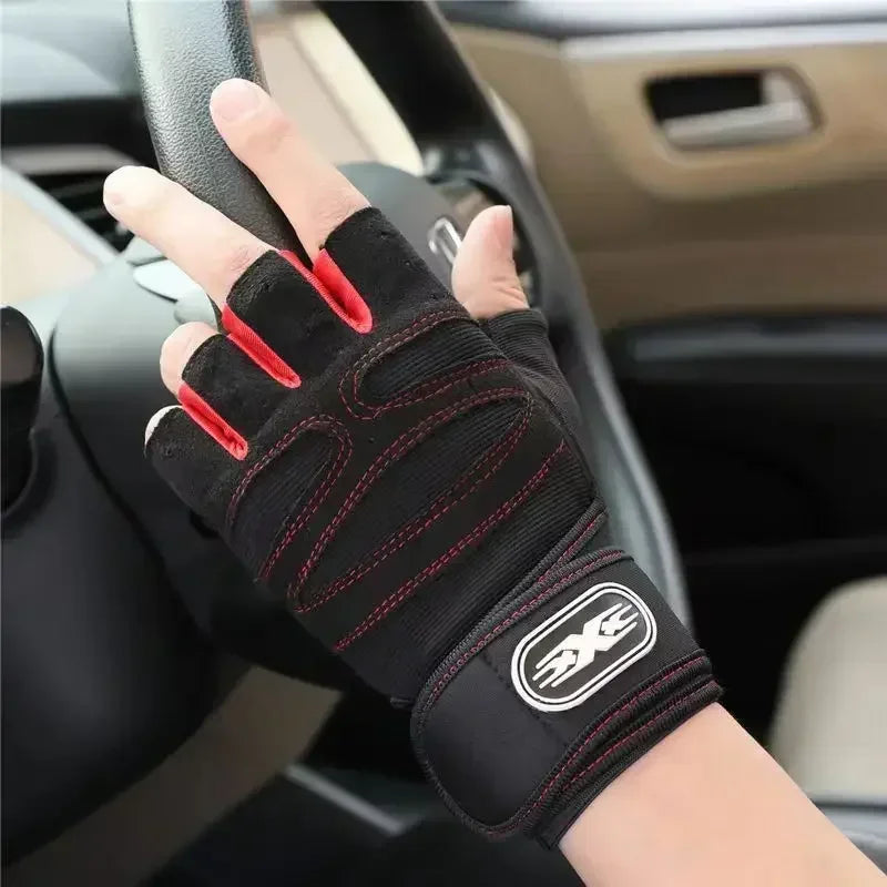 Guantes de Gimnasio Sin Dedos – Agarre Máximo para Crossfit, Pesas y Ciclismo