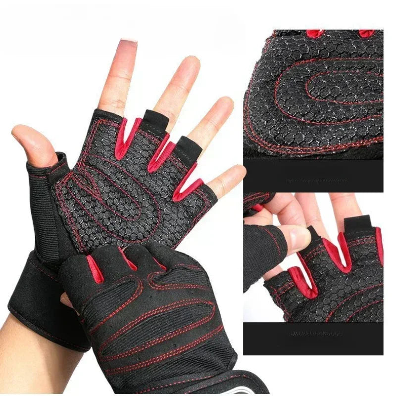 Guantes de Gimnasio Sin Dedos – Agarre Máximo para Crossfit, Pesas y Ciclismo