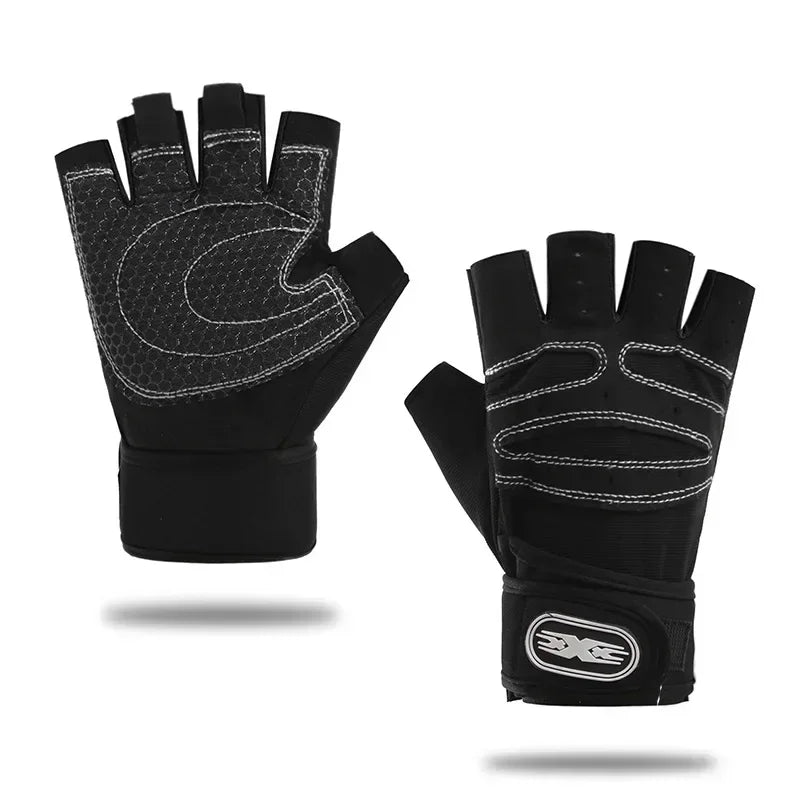 Guantes de Gimnasio Sin Dedos – Agarre Máximo para Crossfit, Pesas y Ciclismo