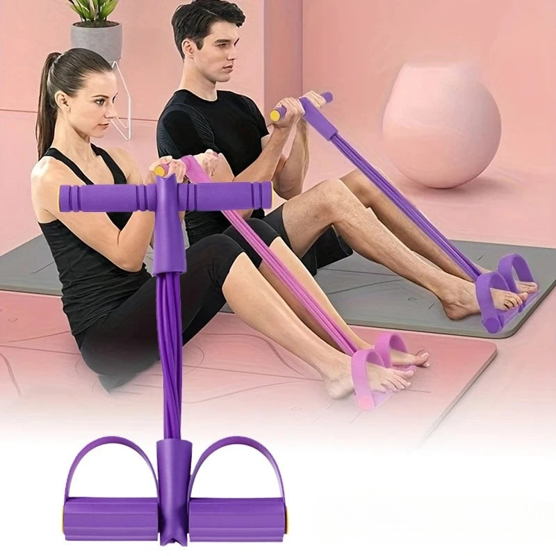 Tensor de Bandas de Resistencia 4 Niveles – Fitness en Casa para Abdomen, Yoga y Musculación